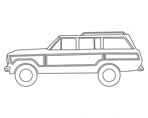 Jeep Wagoneer Svg File Commercial Use Preppy Truck Clipart Etsy