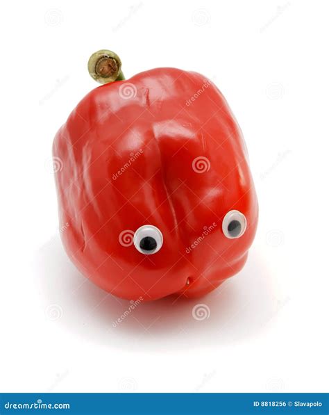 Funny Bell Pepper With Eyes Stock Photo Image Of Vitamin Fresh 8818256
