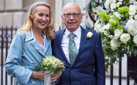 Jerry Hall and Rupert Murdoch exchange wedding vows in ...