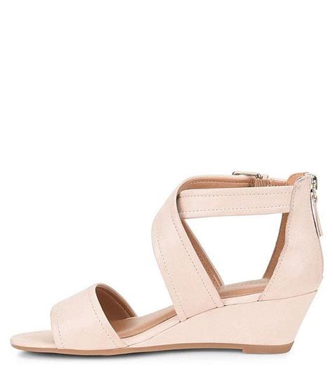 Comfortiva Rabea Leather Wrapped Wedges Dillard S Wedges Leather