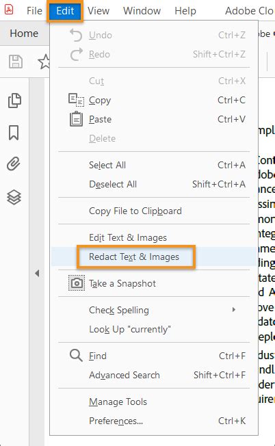 Removing Sensitive Content From Pdfs In Adobe Acrobat Dc