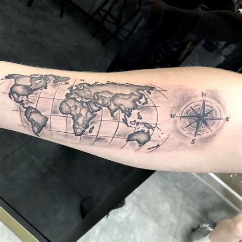 Amazing World Map Tattoo Ideas To Inspire You In Artofit