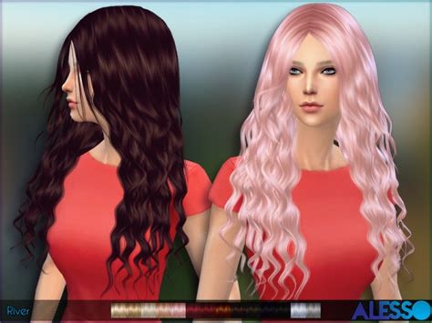The Sims Resource River Hairstyle By Alesso Sims 4 Hairs