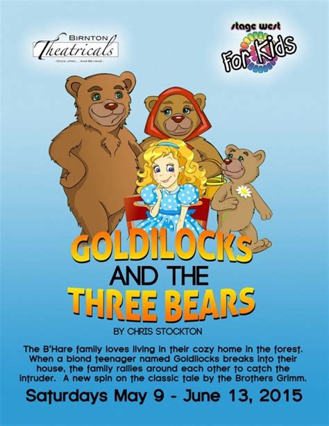 Audition Calgary Goldilocks And The Three Bears Birnton