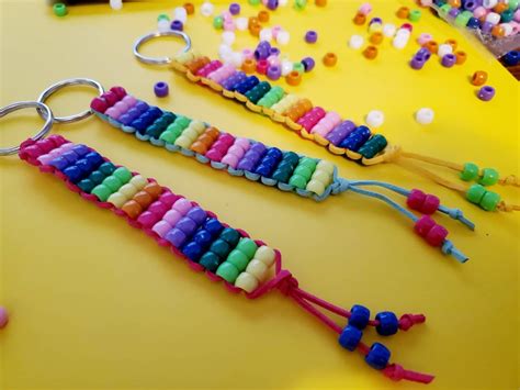 How To Make Rainbow Pony Bead Keychains