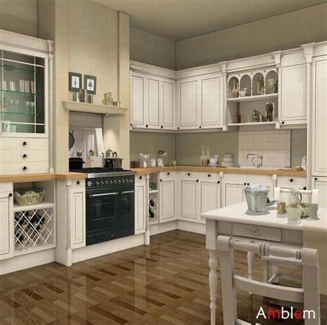 The use of the kind of wood depends on the price of the cabinet or. White Solid wood kitchen cabinet - Amblem (China ...