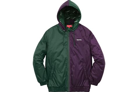 Supreme 2 Tone Hooded Sideline Jacket Dark Green Fw15 Us