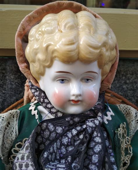 Antique German Glazed Porcelain China Head Doll Name Dorothy Vintage Doll Bisque Doll By