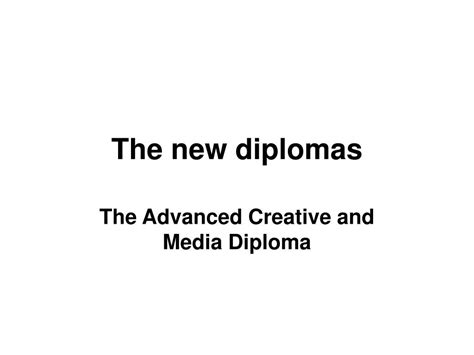 Ppt The New Diplomas Powerpoint Presentation Free Download Id29983