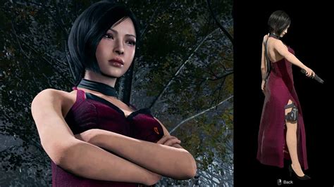 ada wong original red dress mod for resident evil 4 remake youtube