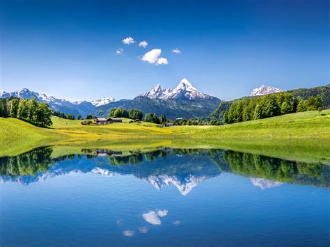 壁紙、1600x1200、風景写真、湖、スイス、山、草原、空、アルプス山脈、自然、ダウンロード、写真