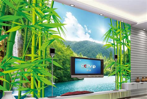 Customize 3d Luxury Wallpaper Bamboo Forest Landscape 3d Wall Paper