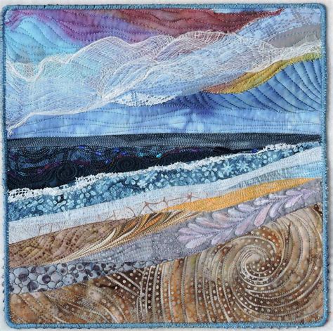 Fiber Art Quilts Allure Of The Sea Storm Clouds Eileen Williams
