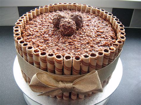 Ferrero Rocher Flavour Cake Rich Chocolate Cake Filled With Nutella