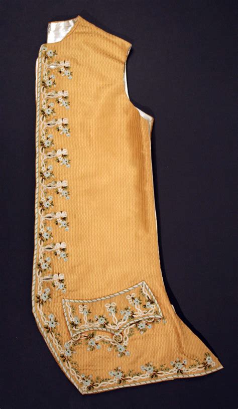 Waistcoat 1775 French Silk The Metropolitan Museum Of Art Historical Fashion Men