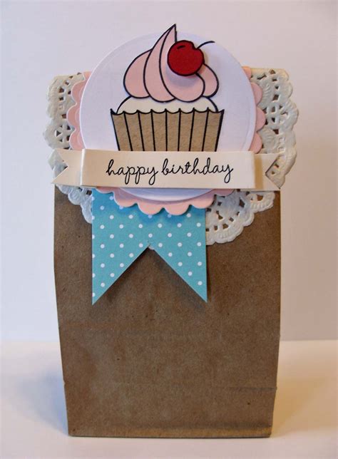 Dana hinders / the spruce. Hey Cupcake DIY Birthday Card and Gift Bag | Kitchen Table ...