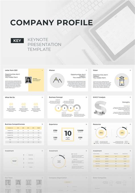 Company Profile Presentations Keynote Template 70575