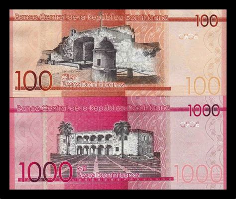 República Dominicana Set 100 1000 Pesos Dominicanos 2014 Pick 190a 193a
