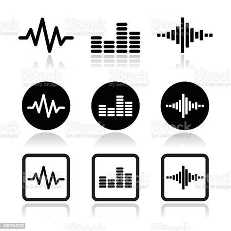 Sound Wave Music Vector Icons Set Stock Illustration Download Image