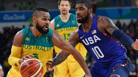 Aussie Boomers Vs Team Usa In Melbourne Patty Mills Kyrie Irving