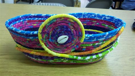 Colorful First Fabric Wrapped Clothesline Basket Made By My Student