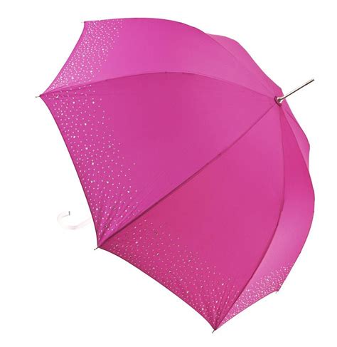 Hot Pink Umbrella With Rinestones All Over The Bottom Made To Look Like