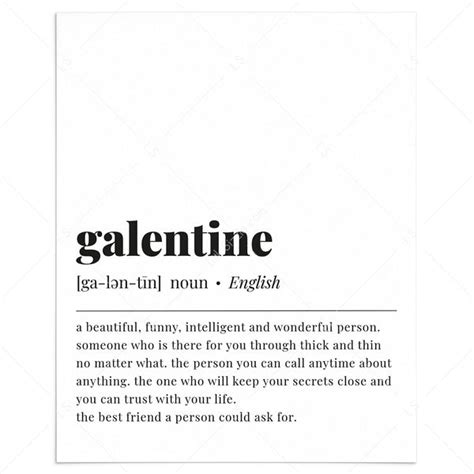 galentine definition print galentine s day t dictionary art littlesizzle