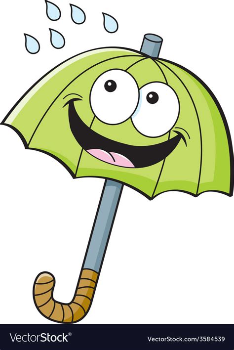 Cartoon Umbrella Royalty Free Vector Image Vectorstock