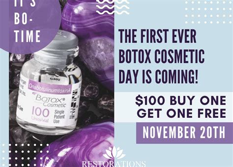 Once the bogo gift cards sell out, there will be a secondary offer for patients to. November 20th is National Botox® Cosmetic Day ...