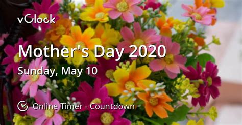 When Is Mother S Day 2020 Countdown Timer Online Vclock
