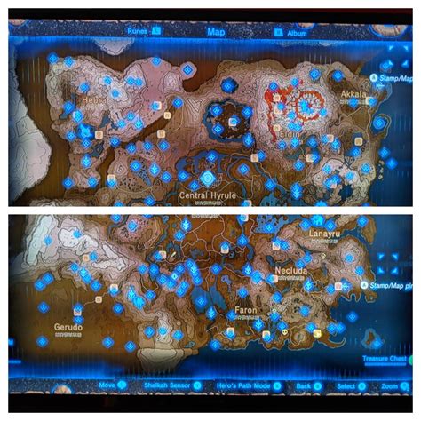 Botw Map With All 120 Shrines