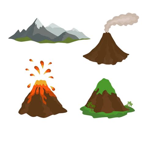 Vulcão Adormecido Imágenes Vectoriales Gráfico Vectorial De Vulcão
