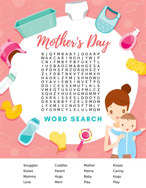 Free Printable Mothers Day Word Search