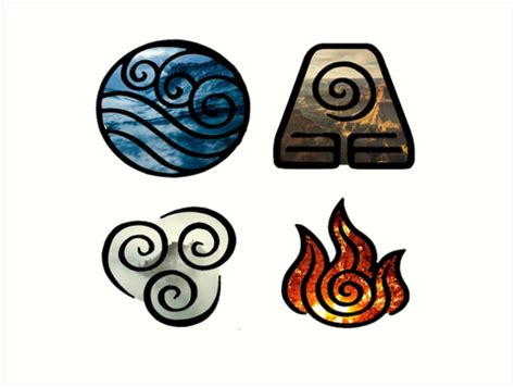 To remove a point is done in the opposite manner. "Avatar the Last Airbender Element Symbols" Art Print by ...