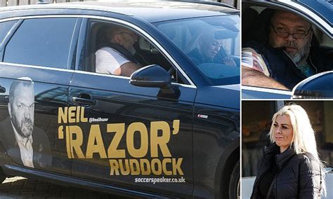 Neil Razor Ruddock Picks Up Wife In Car With Face On It Daily Mail