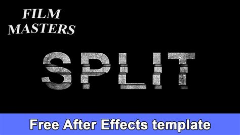 Take your video to the next level with these amazing after effects templates. After Effects title template - Movie SPLIT title FREE ...