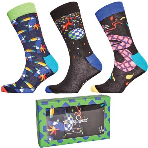 Buy Happy Socks Mens Three Pack Socks With T Box Multi