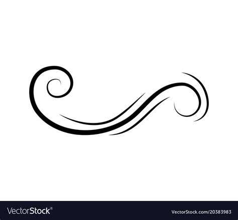 Hand Drawn Ink Swirly Line Unique Divider Vector Image