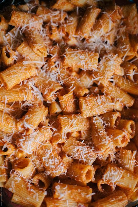 Homemade Baked Pasta With Tomato Sauce By Stocksy Contributor Davide