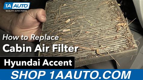 How To Replace Cabin Filter Hyundai Accent Youtube
