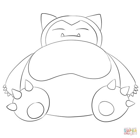 Snorlax Super Coloring Pokémon Go Pinterest