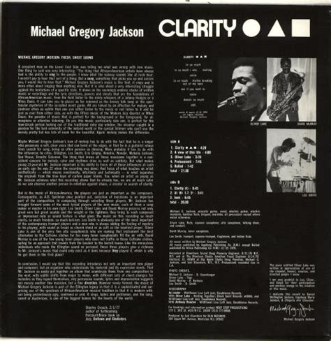 Michael Gregory Jackson Clarity US Vinyl LP Album LP Record