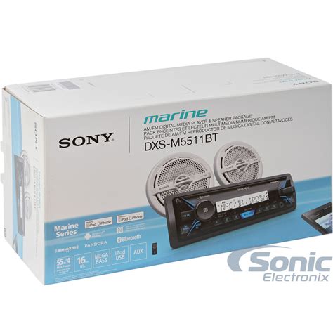 Sony Dxs M5511bt Marine Digital Media Receiver W 65 Speakers