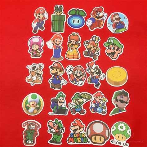 100pcs Super Mario Stickers Pack Waterproof Vinyl Etsy