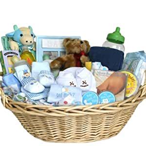 Amazon's choice for young boy gifts. Amazon.com : Deluxe Baby Gift Basket - Blue for Boys ...