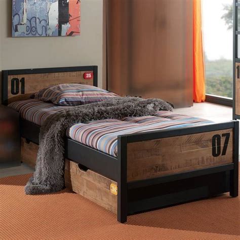 Fertige matratze h10 cm 100% massage waterfoam version 1,5 cm version memory foam und massage. Jugendbett Einzelbett 90x200 cm CUSCO-12, cognacfarbig ...