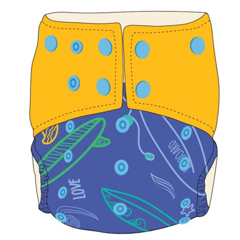 Bumwear One Size Diaper Lets Go Surfing