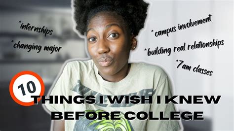 Top 10 Things I Wish I Knew Before College 📚 College Freshman Youtube