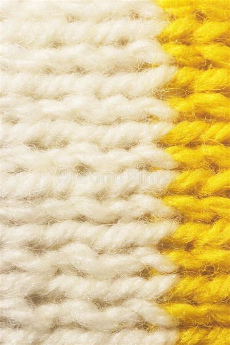 White Yellow Wool Knitting Texture Stock Image Image Of Knitting