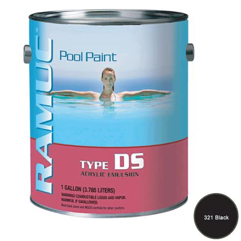 Ramuc Acrylic Damp Set Swimming Pool Paint 1 Gallon Black 9101 321